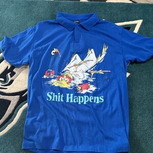 Vintage 80s Blue Polo